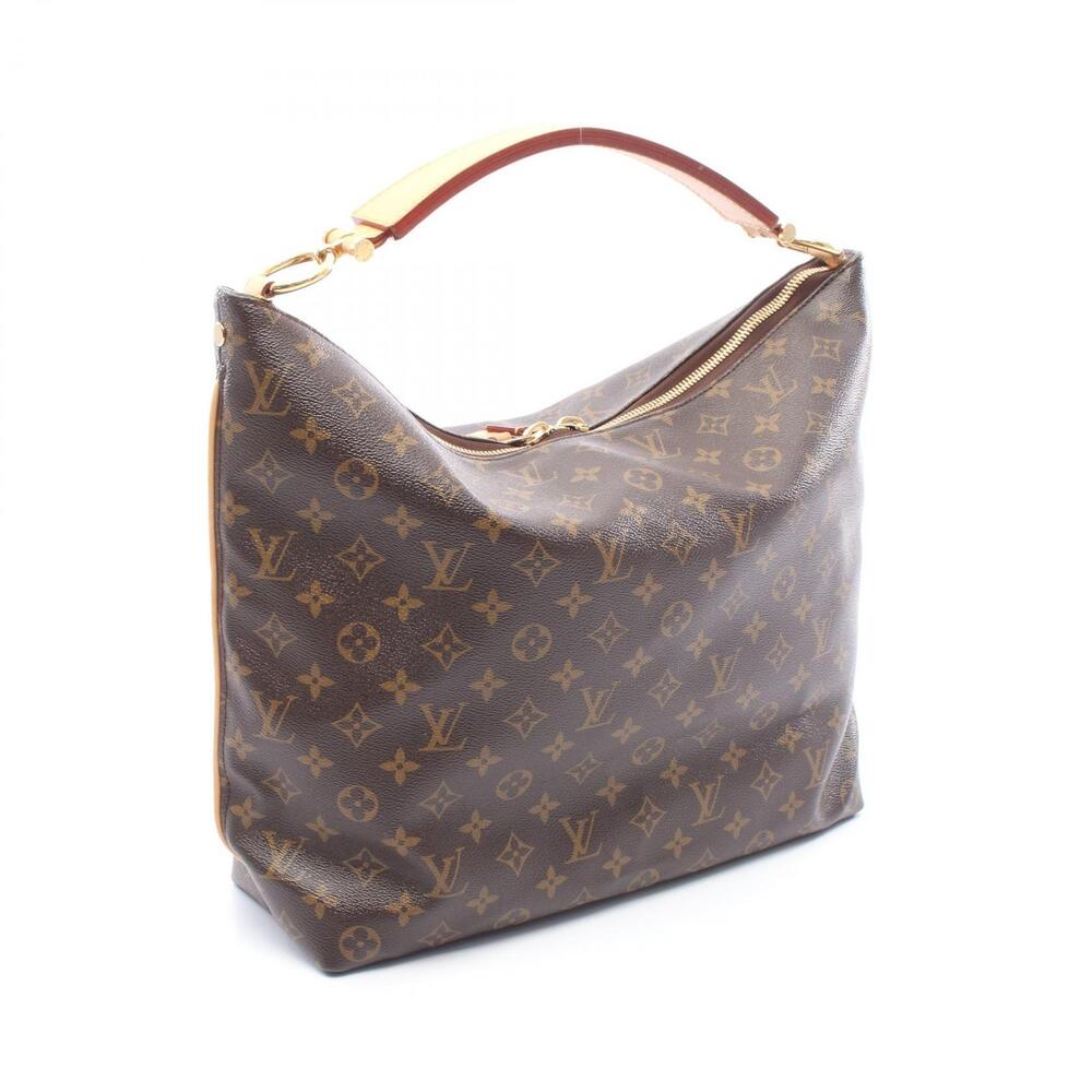 Louis Vuitton Bag Brown Sully Canvas Monogram Leather Shoulder